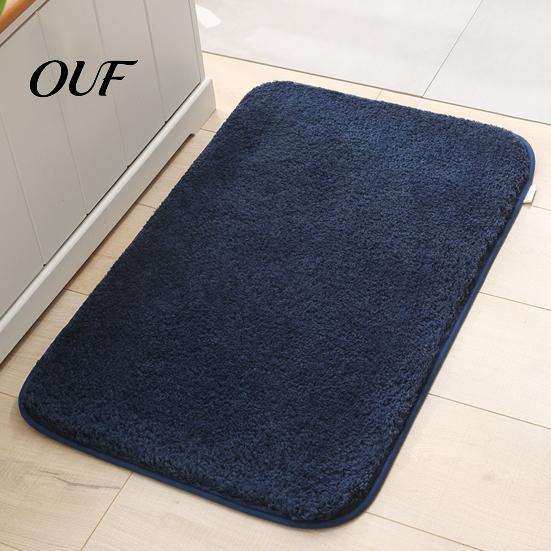 Bathroom Accessory Thick Plush Bath Rug, Extra Soft Absorbent Non Slip Entryway Doormat Fluffy Microfiber Shower Rug for Floor/Tub, 24 x 16 Inch Water