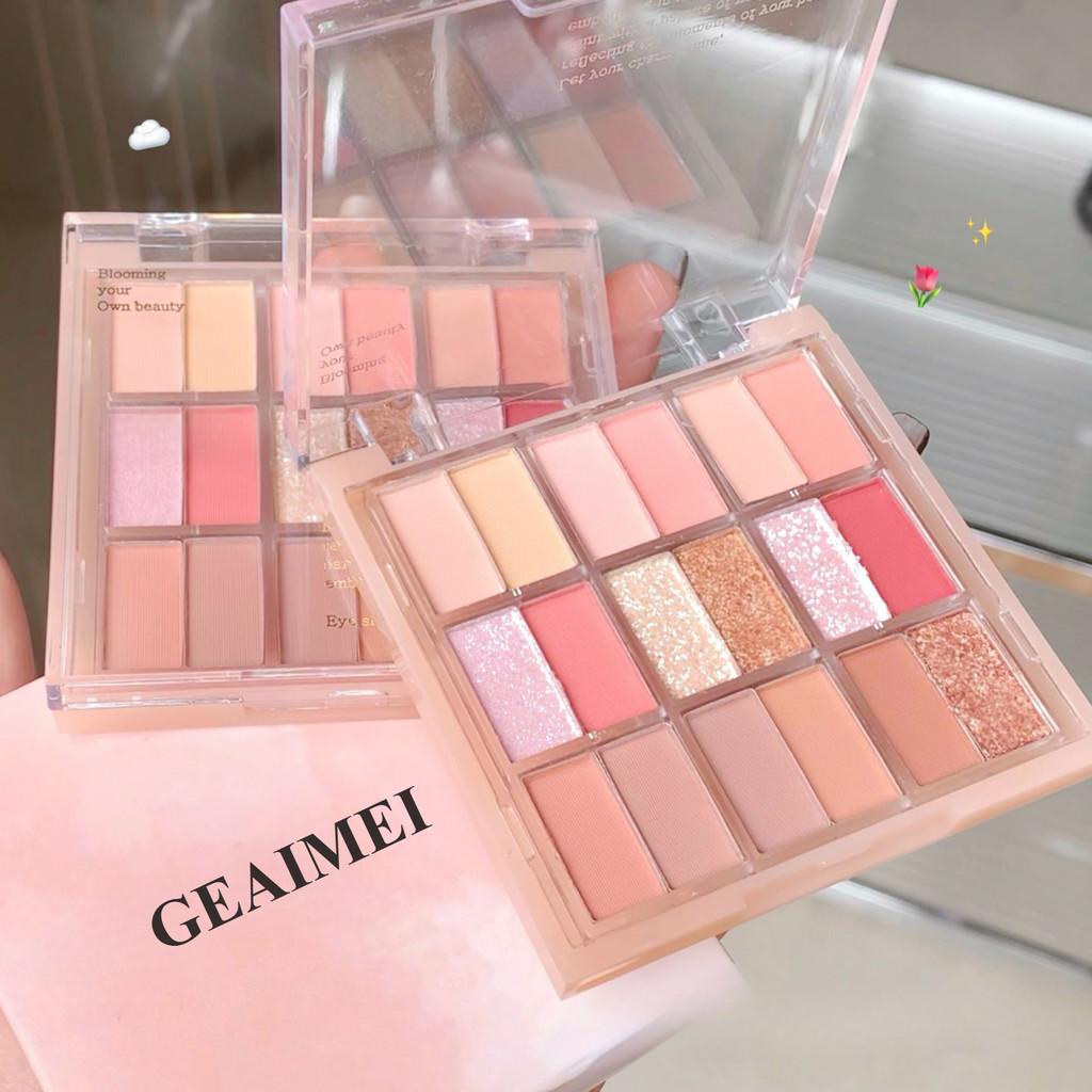 18 цветов теней для век Pearl Shimmer Multi-function Contorting One plate Eyeshadow Palette Waterproof persistent set Daily makeup Women fashion makeup