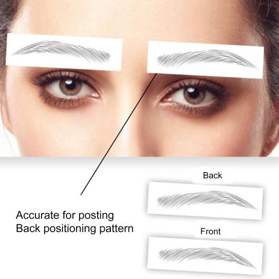 1 лист наклеек для бровей, различные формы, эффект 3D на водной основе, полуперманентные, в форме арки, водостойкие, как волоски, переводные наклейки для бровей