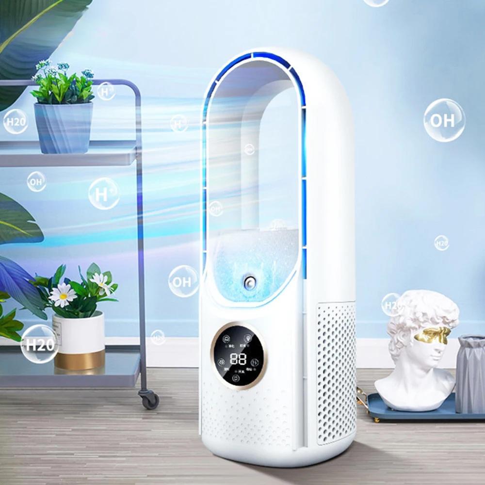 Портативный мини-кондиционер, USB-охладитель, безлопастный электрический вентилятор, 6-скоростной бесшумный кондиционер с таймером, охлаждающий вентилятор, увлажнитель