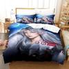 New Fashion Inuyasha Bedding Collection Single Twin Full Queen King Size Bed Collection Adult Kid Bedroom 3D Anime Bed Sheets And Pillowcases