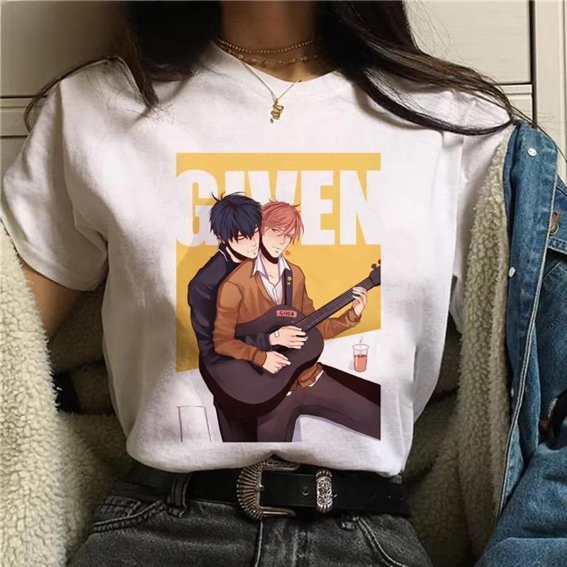 Given Anime Rock Band Group Graphic T Shirt Japanese Manga Art Print Short Sleeve Tee Harajuku Streetwear Casual Summer Daily Loose Fit Unisex Tops