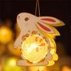 Handmade Handheld Rabbit Lantern Cartoon Traditional Craft Lantern  Mid-Autumn Festival