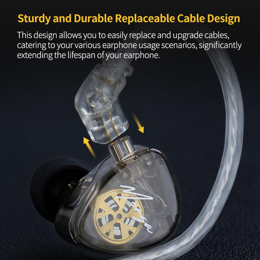 KZ Merga 2DD Динамические драйверы HIFI Музыкальные наушники Внутриканальные проводные наушники 4 драйвера