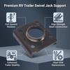 Swivel RV Jack Mounting Bracket 4 Hole Mounting Camping Vehicle Jack Bracket  For RV Trailers