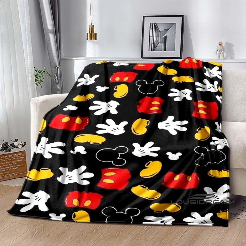 The Mickey Mouse cartoon blanket is fluffy and soft suitable for children and adults and perfect for home travel camping an