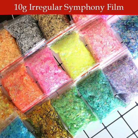 10g Nail Art Glitter Candy Color Flakes Irregular Manicure Nail Tips Decoration Sequins Paillette