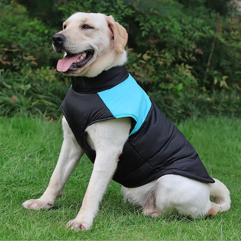 Pet Warm Large Dog Vest Puppy Ski Coats Padded Winter Warm Dog Clothes Pet Vest Zipper Jacket