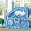 Blue Emoticon Customize Your Name Blanket Used For Chair Office Sofa Bed Camping Soft And Warm Giving Friends And Relatives Birthday Gifts Graduation