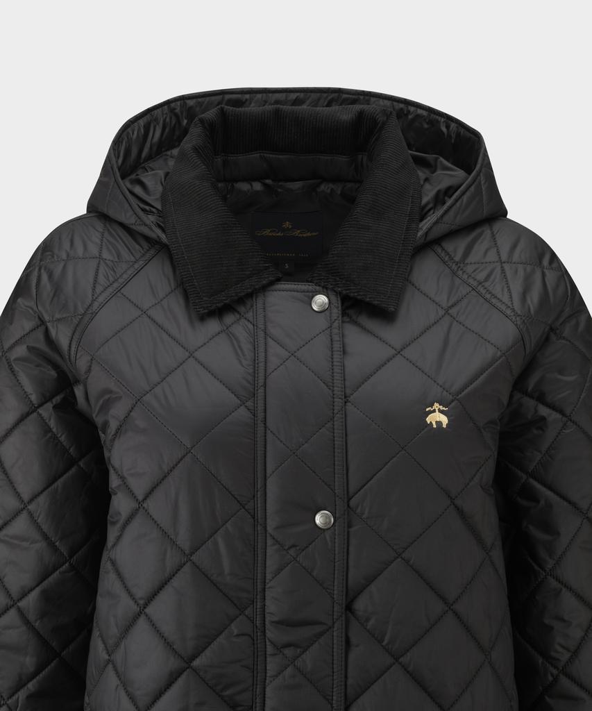BROOKS BROTHERS [Женский] Стеганый джемпер с капюшоном (черный) (Bbopwbg402)