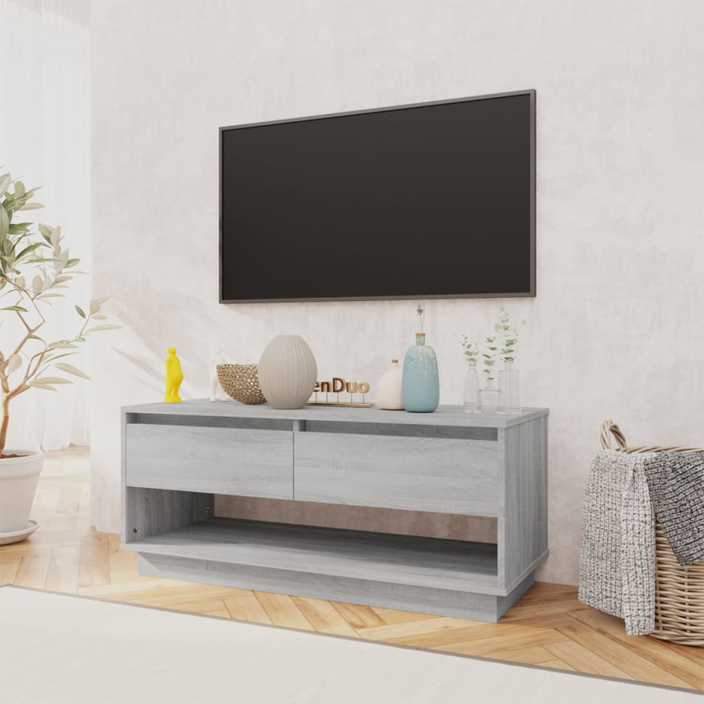 TV Stand in Grey Sonoma 102 x 41 x 44 cm Particleboard