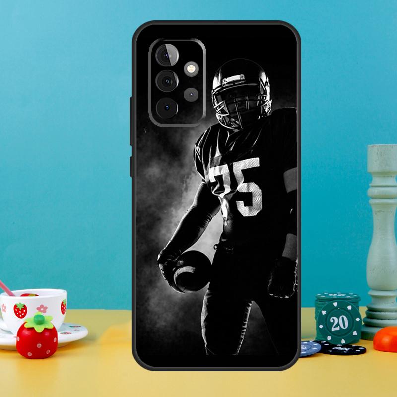 Спортивный чехол для американского футбола для Samsung Galaxy A25 A54 A34 A14 A52 A32 A12 A13 A33 A53 A15 A16 A36 A56 A26 A05 A35 A55