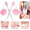 Skin Care Lip Exfoliating Facial Cleansing Face Scrub Nose Clean Brush Blackhead Remove Silicone Double-Sided Skin Care Tool