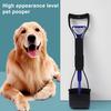 17.7" Dog Pooper Scooper Long Handle Folding Waste Pick Up Tool for Large Medium Small Dogs Heavy Duty Pet Poop Scooper for Lawns Grass Dirt Gravel