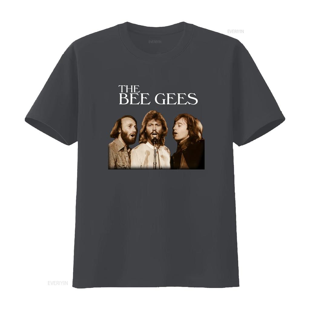 The Bee Gees Vintage Band Print Cotton T Shirt Black Available in S 5Xl vintage Soft homme Comfortable Slightly fashion