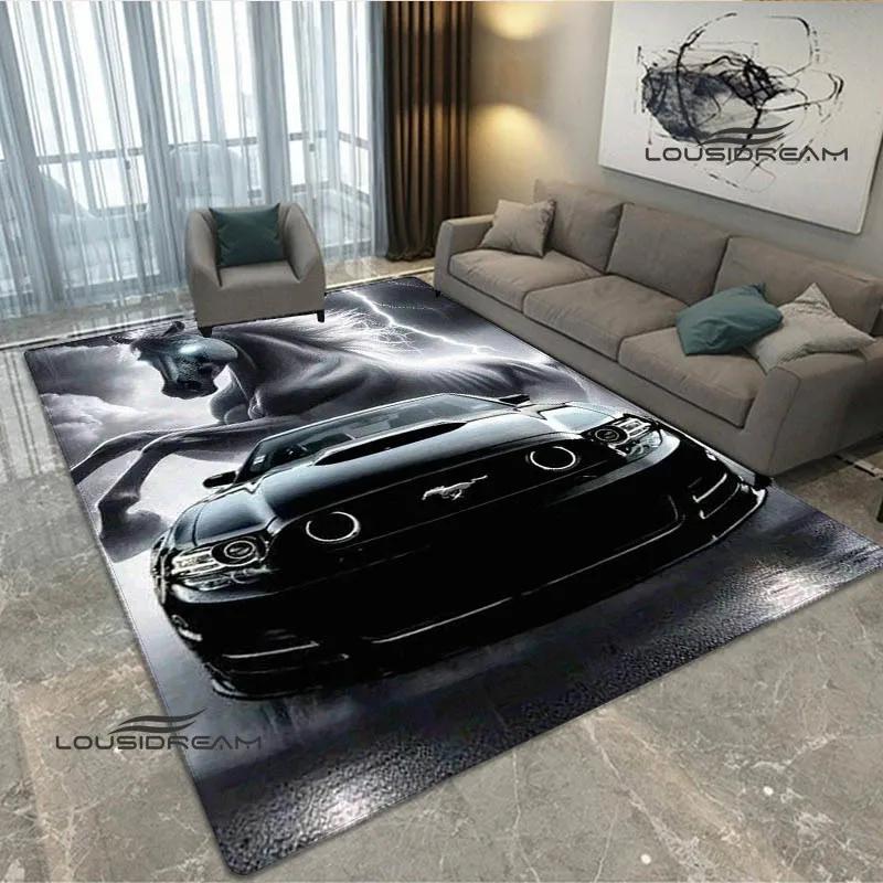 3D ковер с логотипом автомобиля M-Mustang, кухонные коврики, нескользящий ковер, уличные ковры, ковер для зоны, декор спальни, подарок на день рождения