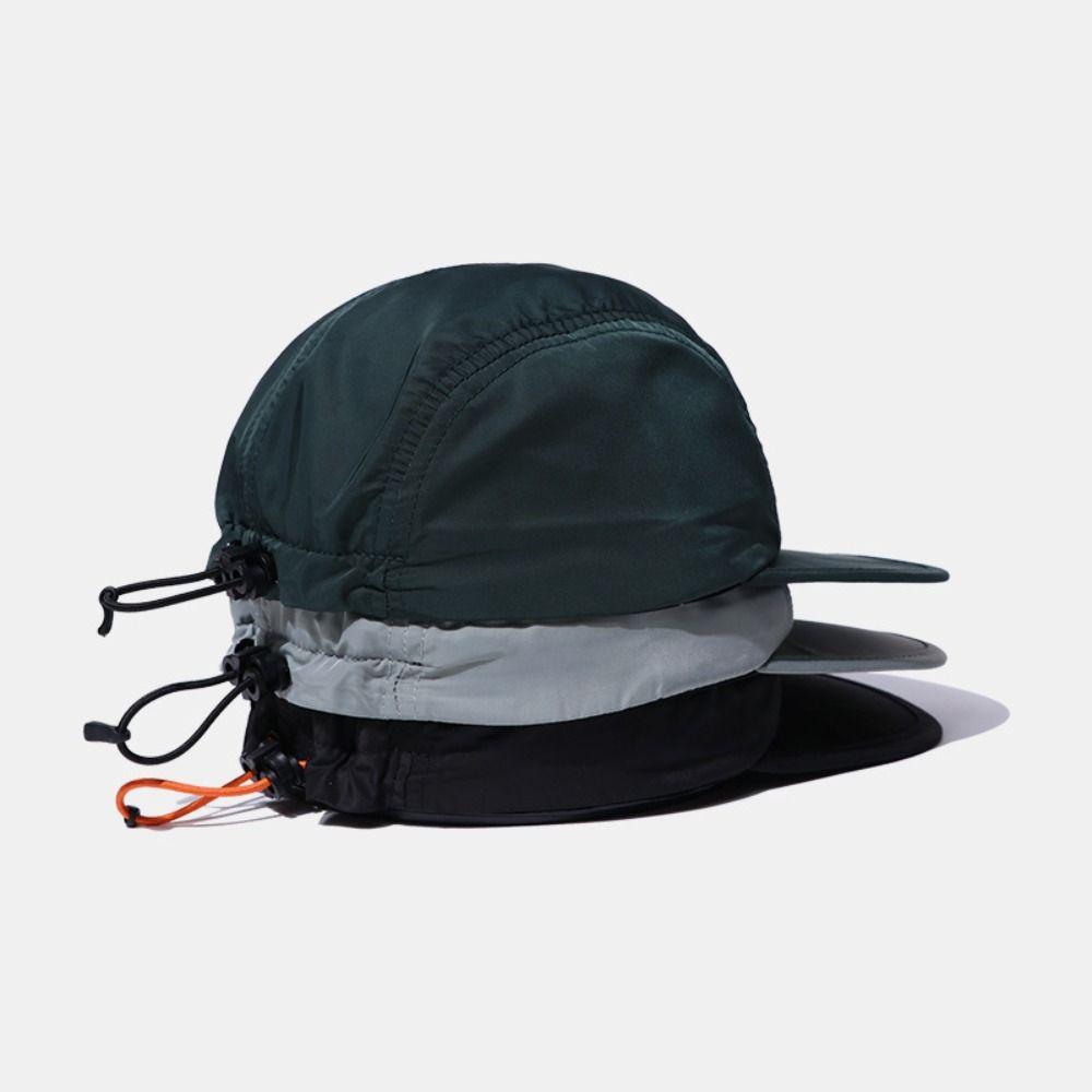 Quick-drying Sunshade Cap Drawstring Design Snapback Hats Japanese Style Baseball Cap Unisex