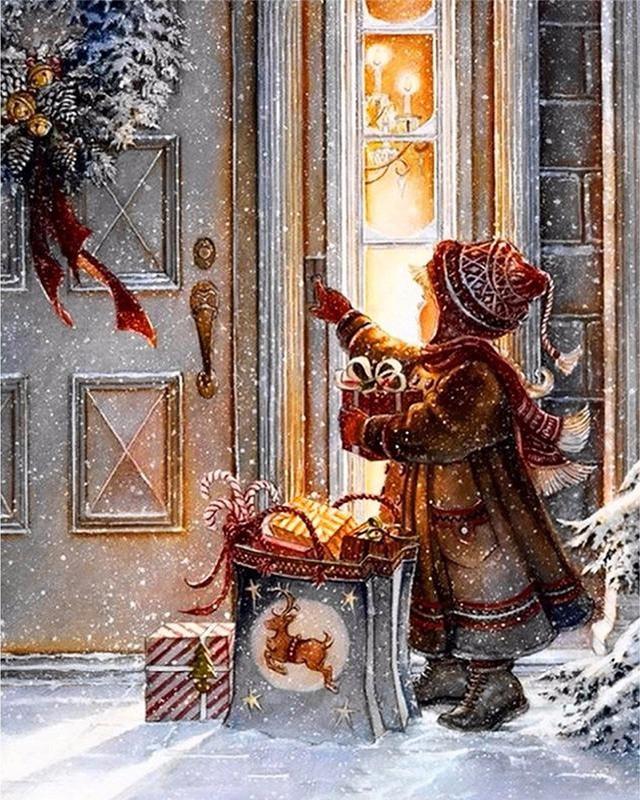 Алмазная вышивка Снежный дом Ремесленный комплект Полный дрель Площадь Новое поступление Алмазная картина Маяк Пляж Цветочный пейзаж Мозаика Украшение дома