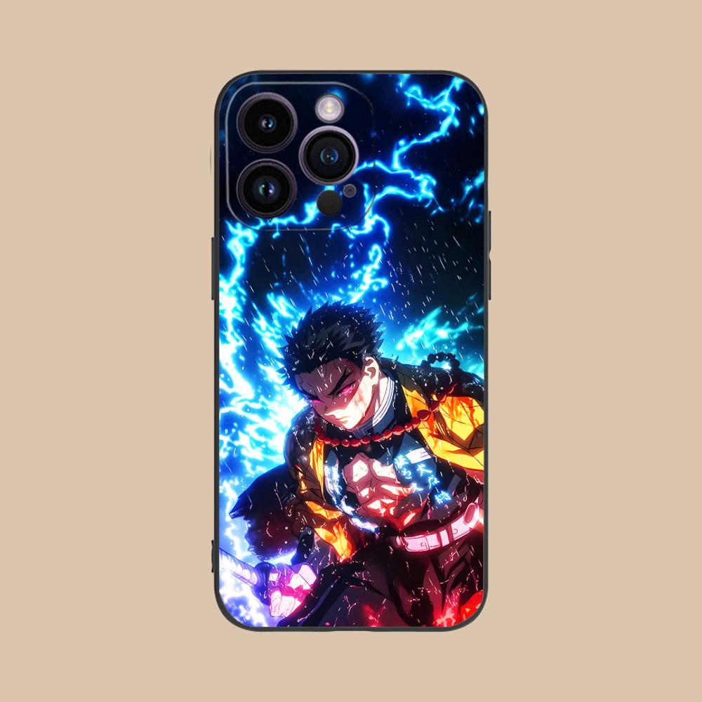 Blade Extinction Аниме Неоновый Чехол для Телефона для iPhone 17 16 15 14 13 12 11 X XR XS 8 7 Air Pro Max Plus Mini Цветной Чехол Чехол