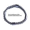 Fashionable Double Layer Terahertz Bracelet Comfort Wear Terahertz Bracelet Meditation Accessory Stone Texture for Daily