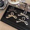 Korean Geometric Metal Gold Silver Black Gaint Bow Knot Hair Claw Clip for Women Thick Thin Head Accessories Classic Crab Clamp