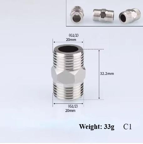 201 Stainless Steel 1/2" 3/4" BSP Male Female Thread Reducing Elbow Tee Coupler Butt Joint Plumbing Fittings
