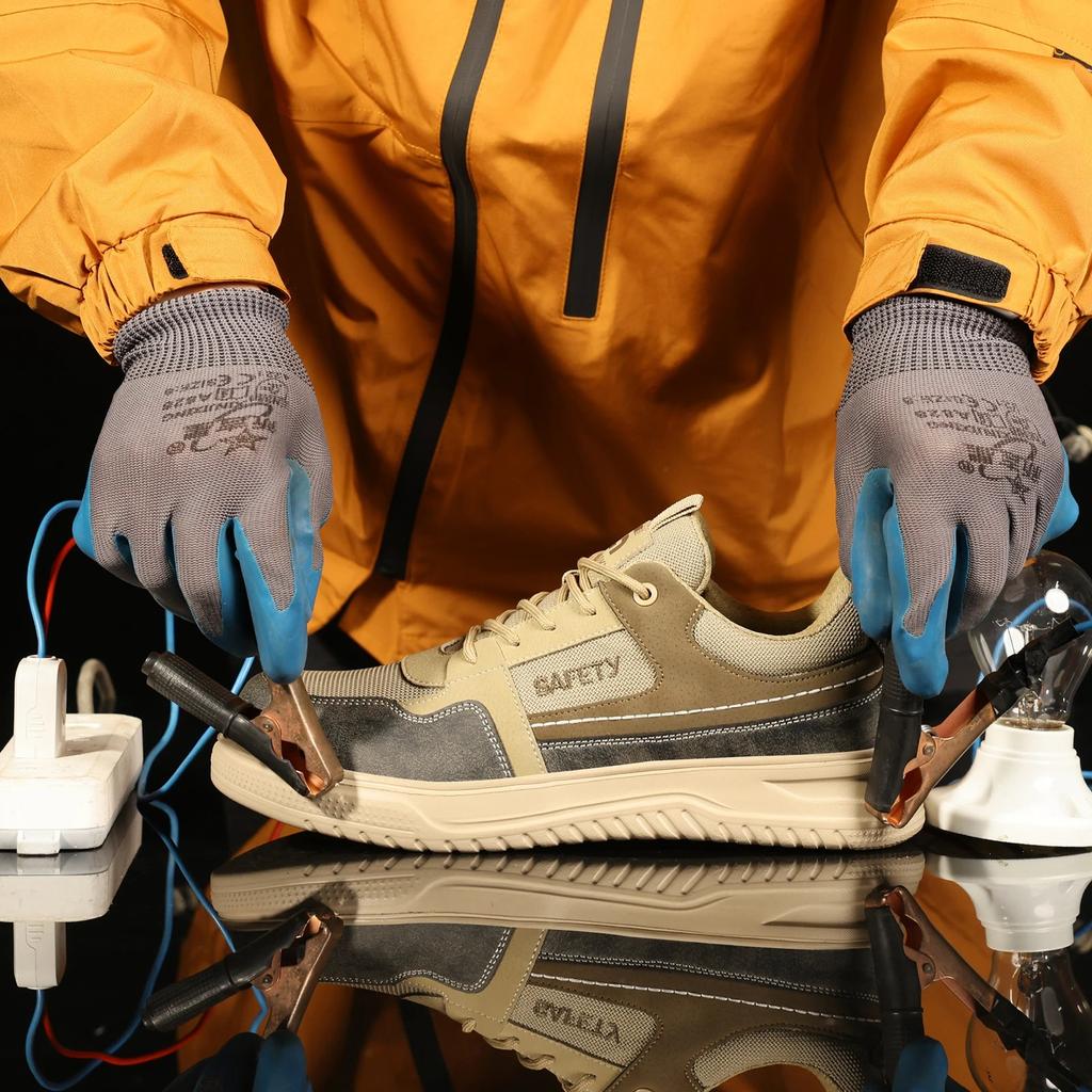 Четыре сезона Изолированная 10 кВ Защитная обувь Мужские рабочие ботинки Защита от ударов Дышащая Обувь для электрика Сварочная Защита от проколов Рабочая Мужская обувь