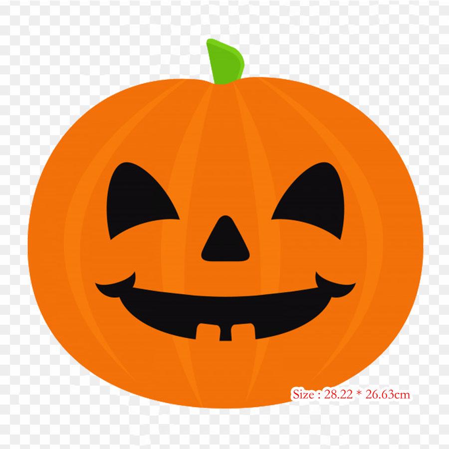 Cute Pumpkin Halloween Halloween Costume Iron On Heat Transfer Printing Vinyl Patches Sticker for Clothes DIY Appliques Washable Patches