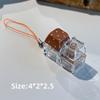 Transparent Base Fidget Keychain Dice Keycap Clicker Pendant Press Toy  Daily Carry