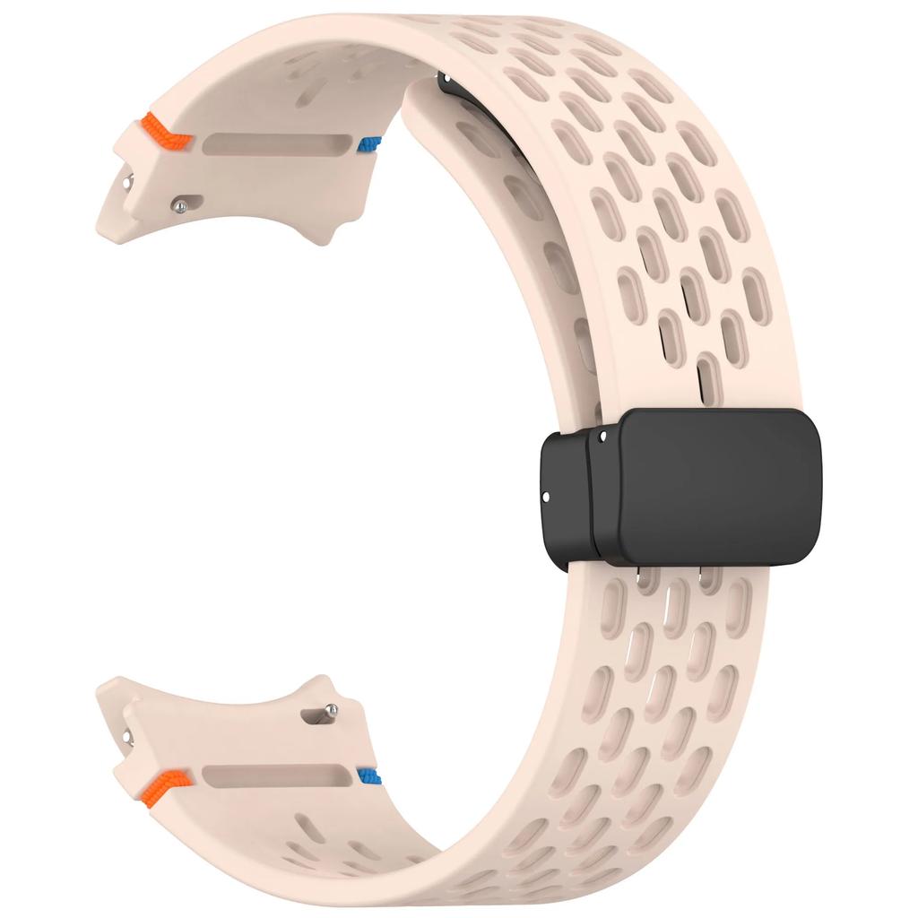 Магнитный ремешок для Samsung Galaxy Watch 7 6 5 4 5pro 7LTE 44мм 40мм Watch4/6 Classic силиконовый ремешок без зазоров браслет Correas