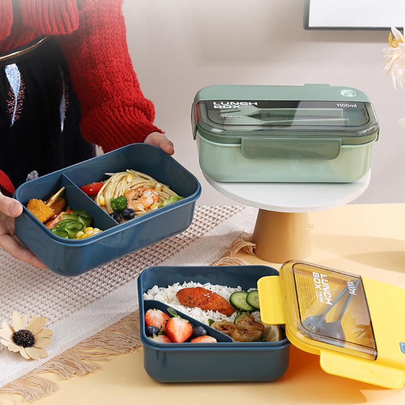 Портативная коробка для завтрака Bento с отсеками, герметичный микроволновый безопасный контейнер для обеда с многоразовым