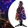 Day and Night - Day and Night Narrow Artificial Christmas Tree with Fiber Optic Support 64 Cm