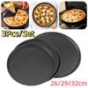 3Pcs/Set Carbon Steel Pizza Pan Non-Stick Pizza Oven Tray Cake Pan Pizza Mould Home Use
