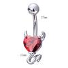 Пирсинг пупка Кольцо для пупка Сердце Спираль Дьявол