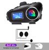 Мотоциклетная гарнитура для шлема BT5.3 500M intercomunicador Moto FM-радио Music Share LCD Display Headset для 2 гонщиков