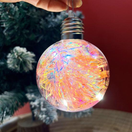 Рождественское украшение LED световые шары мягкое окружающее свечение небьющийся ПВХ праздничные огни праздничный светящийся шар