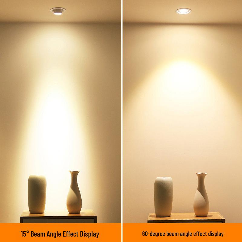 Светодиодный зумируемый встраиваемый потолочный светильник-спот на гибкой ножке для гостиной