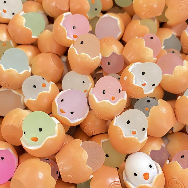 10 шт. светящаяся мини-фигурка цыпленка в яичной скорлупе, микро-ландшафтное украшение для сада