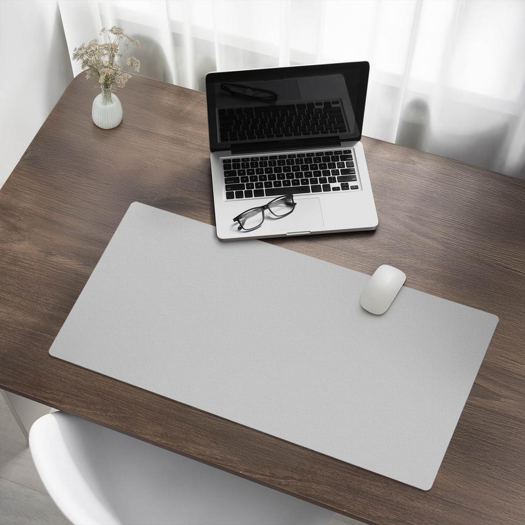 Modern Desk Pad with Original Print, Gray Color, 90x45 cm