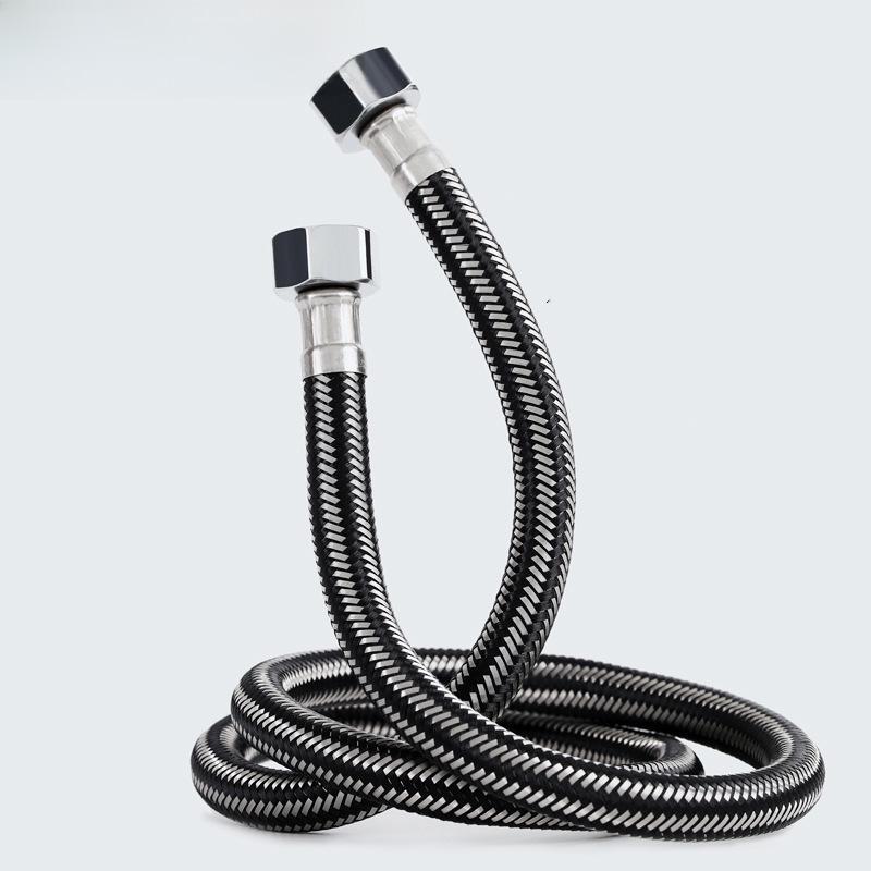 Brand 304 Stainless Steel Explosion-Proof Braided Hose for Water Heater and Toilet Faucet - Universal 4-Point Inlet Pipe