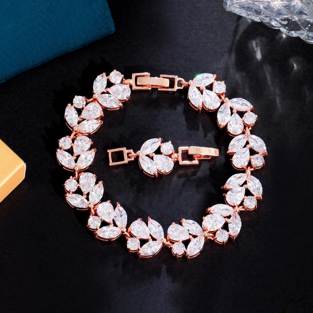 Медный браслет с циркониевым цветком, инкрустированный медью, украшения Ruili, банкетные аксессуары, ювелирный подарок