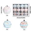 12Pcs Macaron Color Hanging Balls for Christmas Tree Foam Christmas Spheres Pendant  for Home