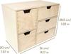 Creative Deco Petite Commode Bois | 5 Tiroir | 36 x 20 x 28,5 cm | Organiseur Bureau | Rangement Bureau Organisateur