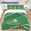 Tennis and Fun Ping Pong Pattern Bedding uilt Set uilt Cover Pillowcase Home Decoration Birthday Gift (1 * duvet cover + 2 * pillowcase without core)