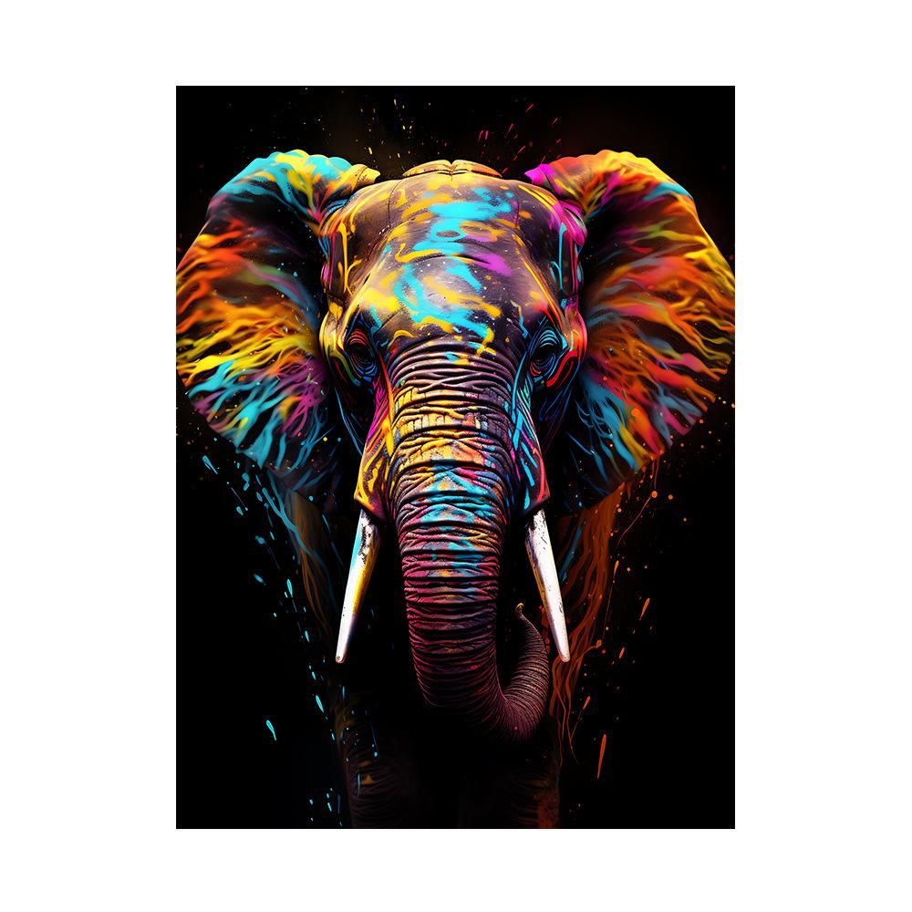 Лев Тигр Животный Портрет Плакат Обезьяна Жираф Картина на холсте Абстрактное Граффити Настенная Картина Декор Гостиной