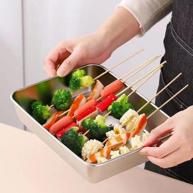 1 шт., ящик для хранения продуктов из нержавеющей стали с пластиковой крышкой, коробка для хранения свежести продуктов, ящик для пикника