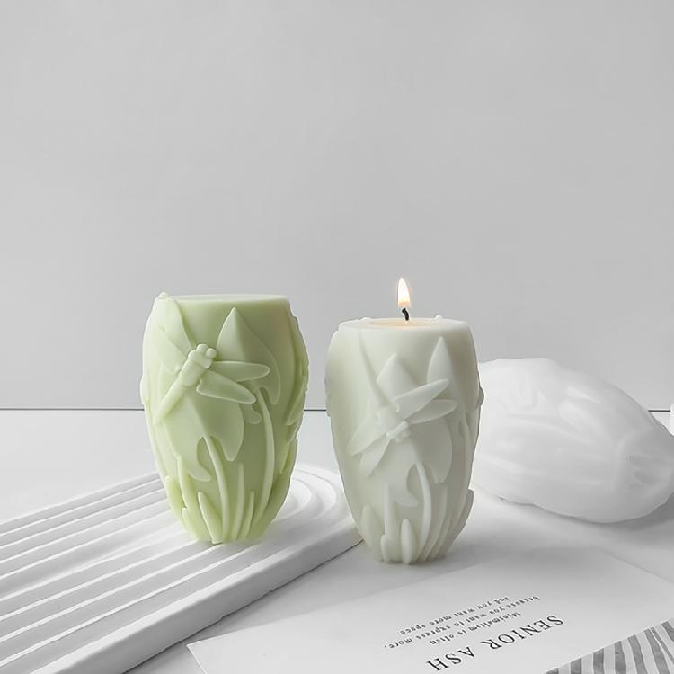 Силиконовые формы для рельефных цилиндрических ароматических свечей, формы для скульптур, практичные силиконовые формы для ароматических свечей