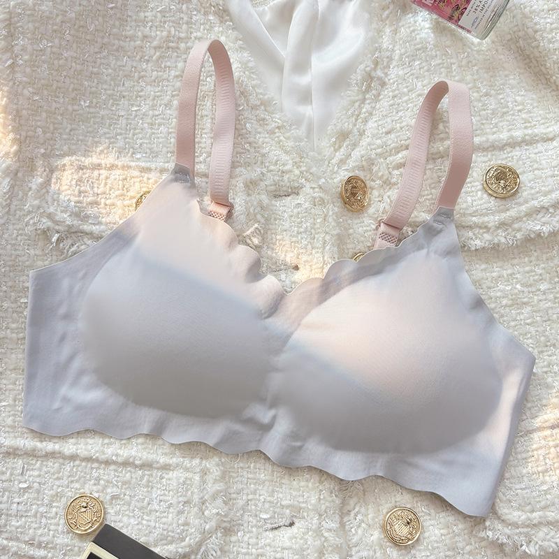 Women's Wireless Push Up Anti-Sagging Seamless Soft Support Bra for Small Bust - Side Fat Reduction, Enhancing and Thin Style