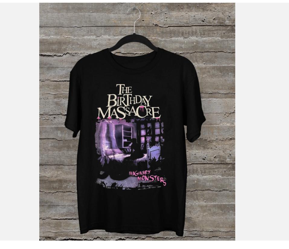 college students  Cotton T-shirt The Birthday Massacre Imaginary Monsters Black All Size T-Shirt,Unisex,gift,Top