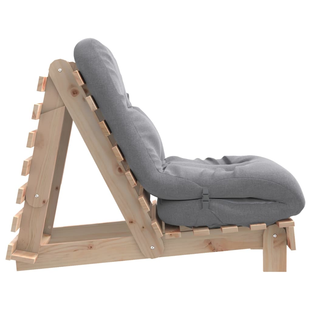 Sofa Rozkładana Typu Futon, Z Materacem, 60X206X11 Cm, Sosnowa